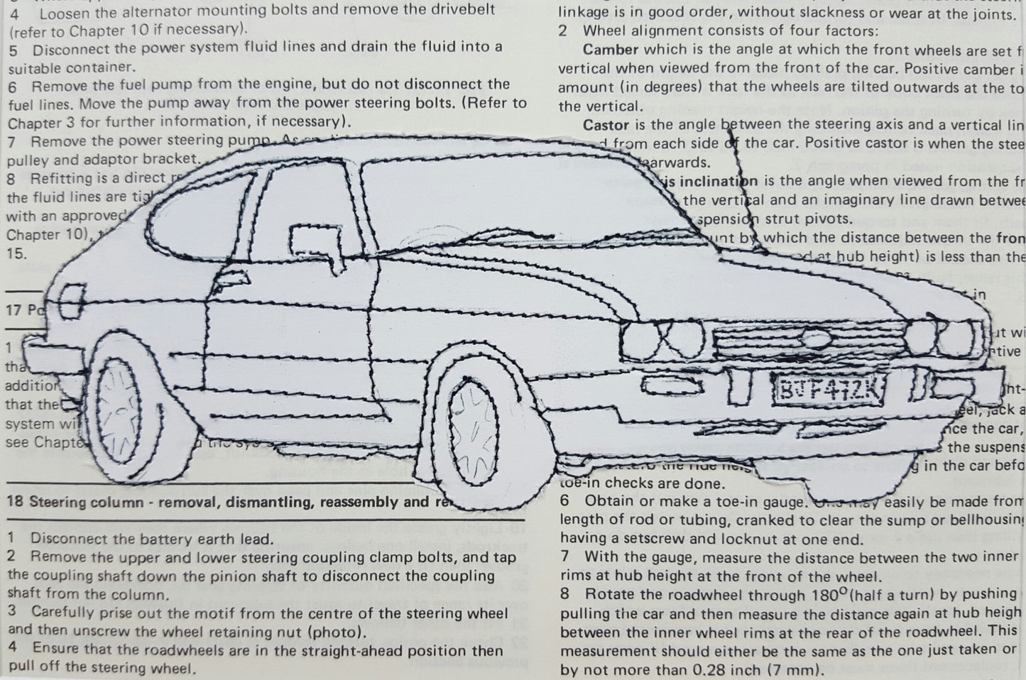 Personalised Ford Capri Embroidered Artwork - ZoeGibbons