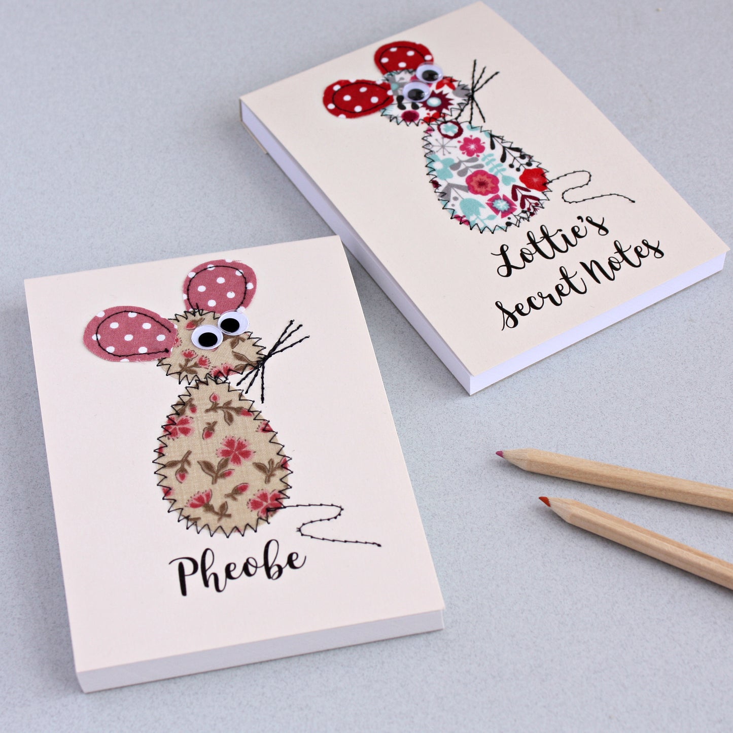Personalised Mouse Embroidered Notepad - ZoeGibbons