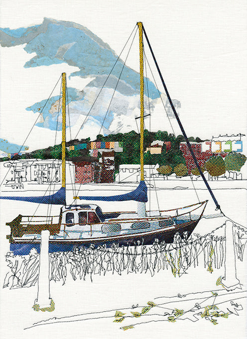 Moored up - Original Framed Artwork