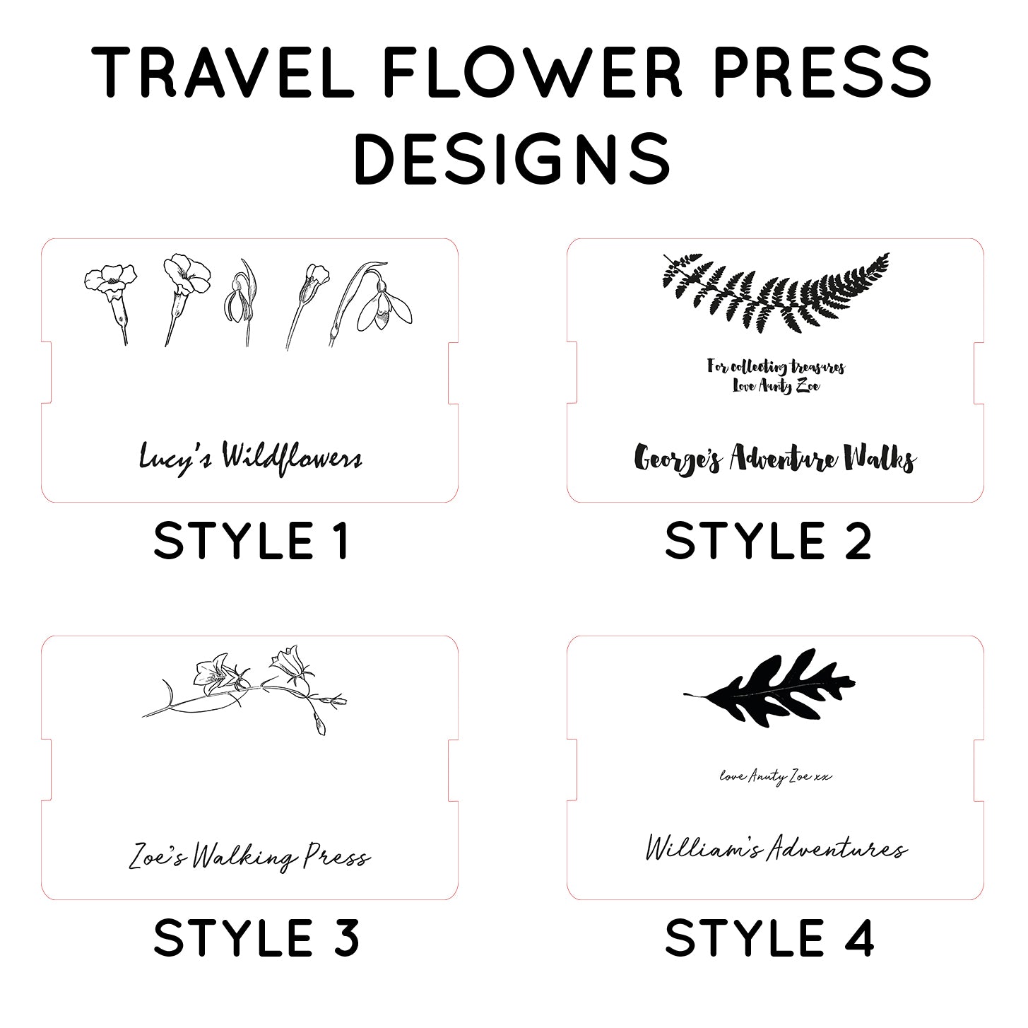 Personalised Travel Flower Press - ZoeGibbons
