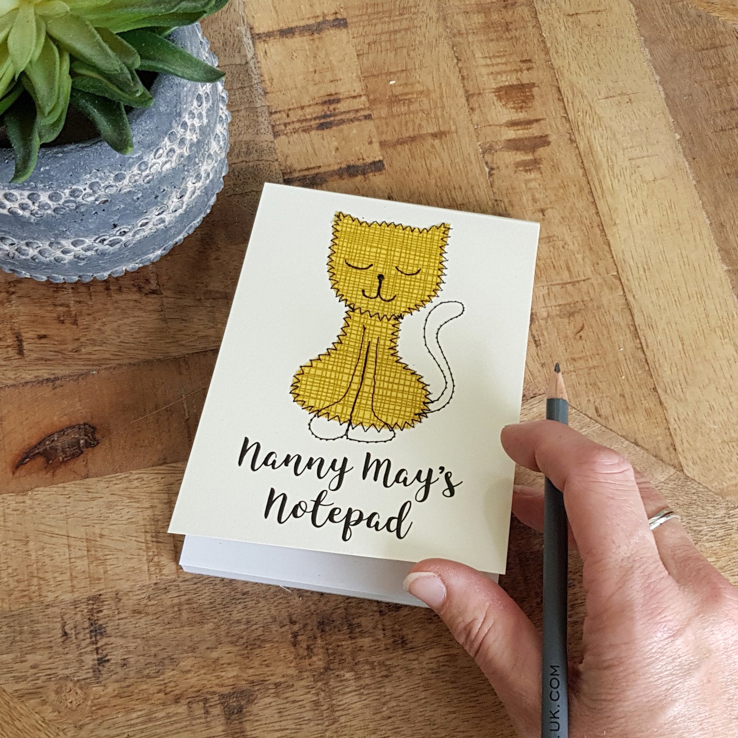 Personalised Cat Embroidered Notepad - ZoeGibbons