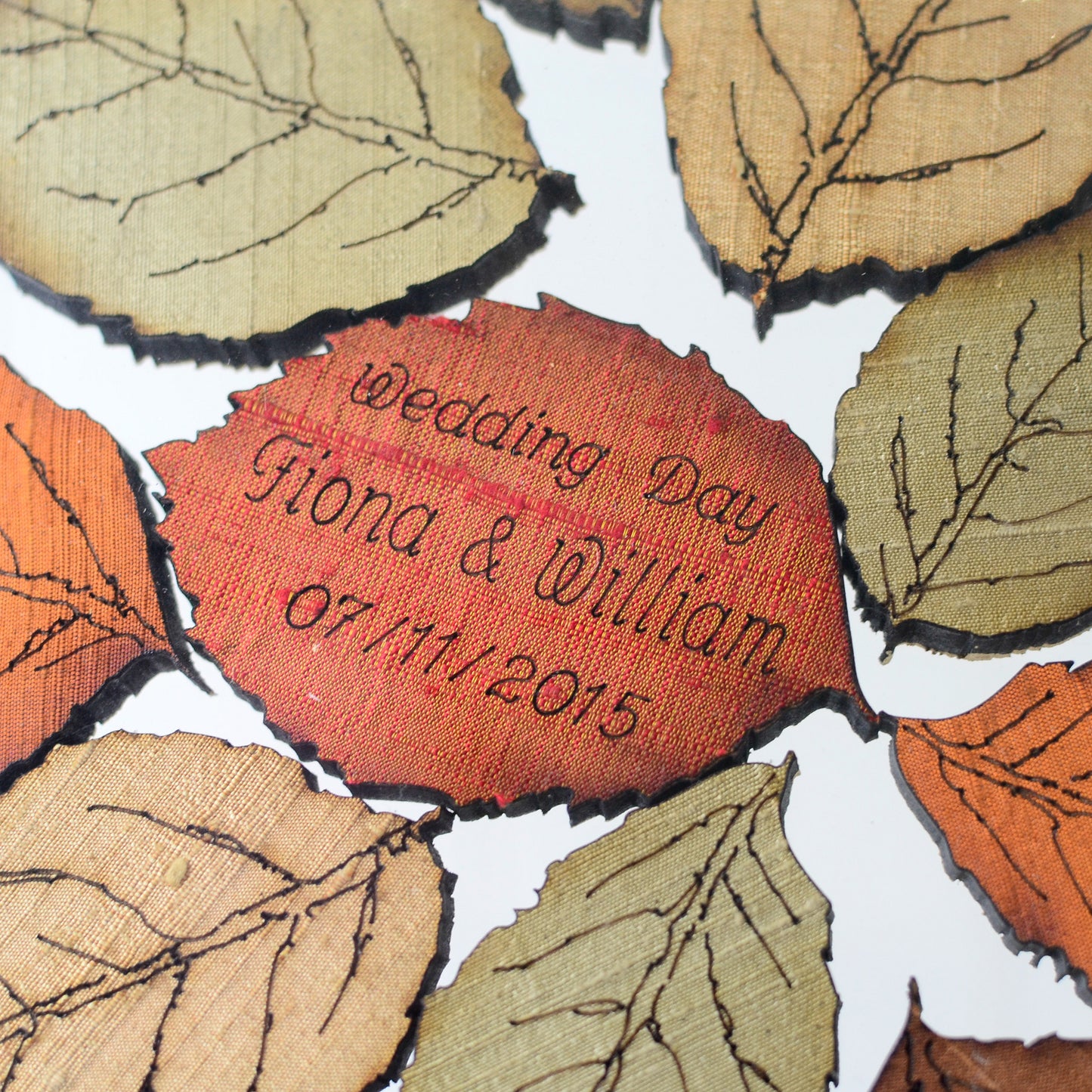 Personalised Leaf Drop Top Guest Book - ZoeGibbons