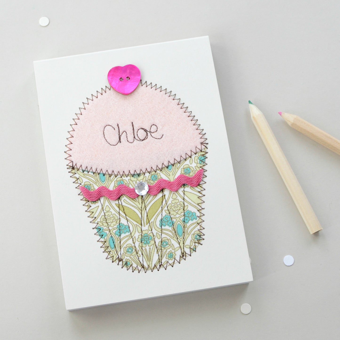 Personalised Cupcake Embroidered Notepad - ZoeGibbons