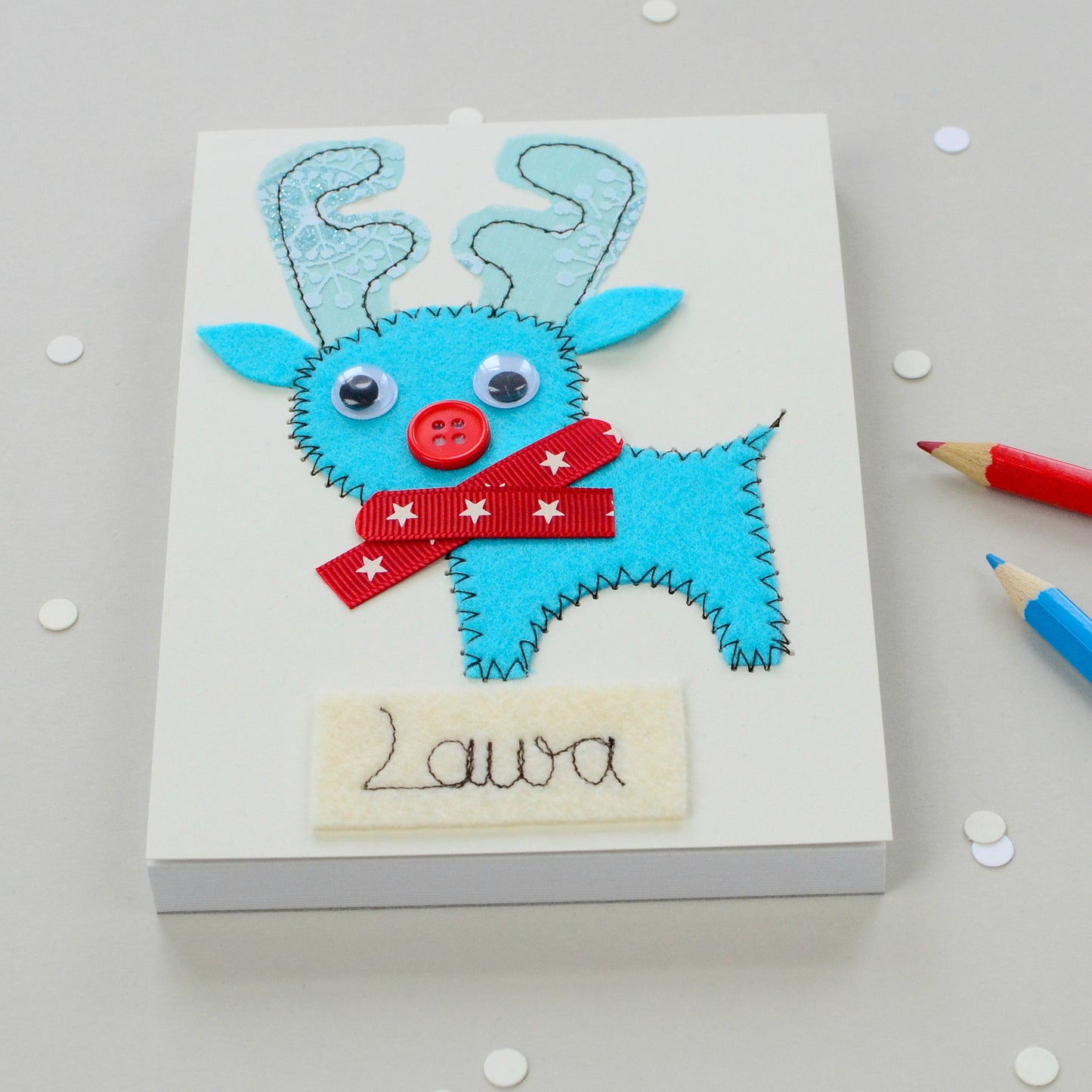 Personalised Arctic Animal Embroidered Notepad - ZoeGibbons