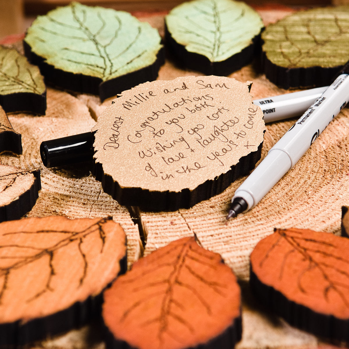 Personalised Leaf Drop Top Guest Book - ZoeGibbons