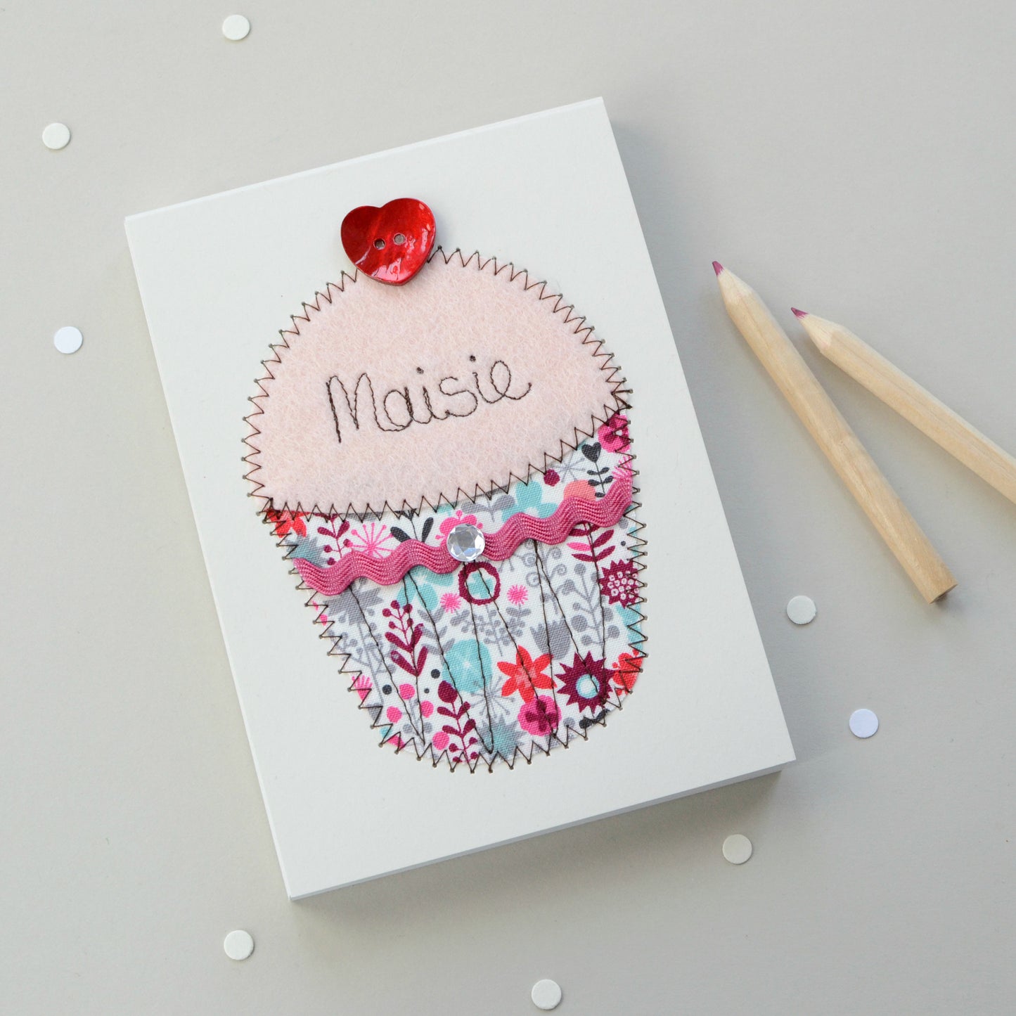 Personalised Cupcake Embroidered Notepad - ZoeGibbons