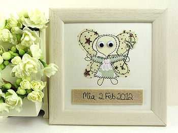 Personalised Fairy Embroidered Plaque - ZoeGibbons