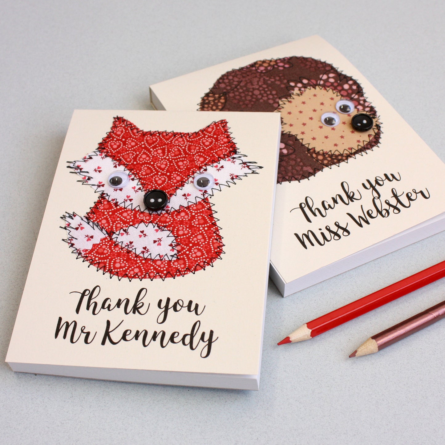 Personalised Fox Embroidered Notepad - ZoeGibbons