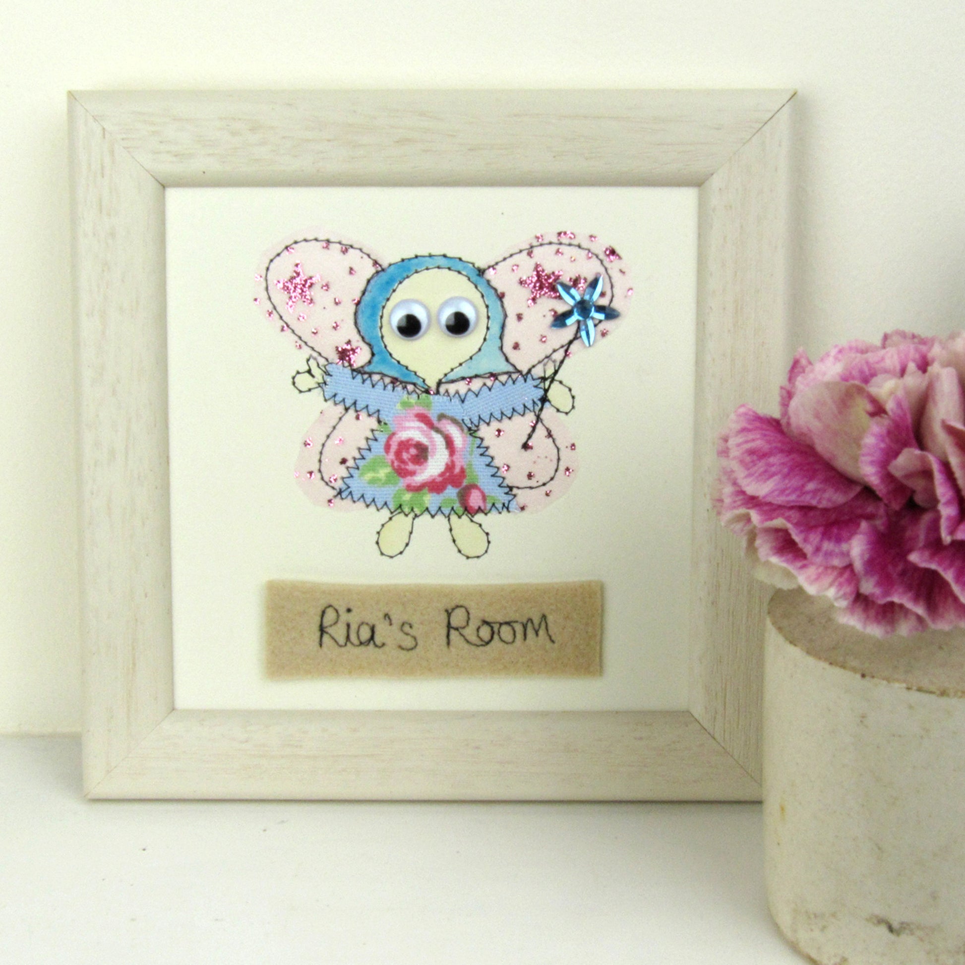 Personalised Fairy Embroidered Plaque - ZoeGibbons