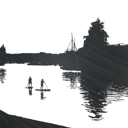 'Paddle boarders' limited edition digital print